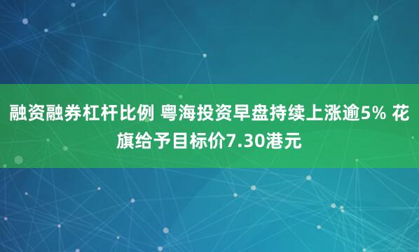 融资融券杠杆比例 粤海投资早盘持续上涨逾5% 花旗给予目标价7.30港元