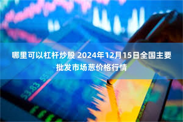 哪里可以杠杆炒股 2024年12月15日全国主要批发市场葱价格行情